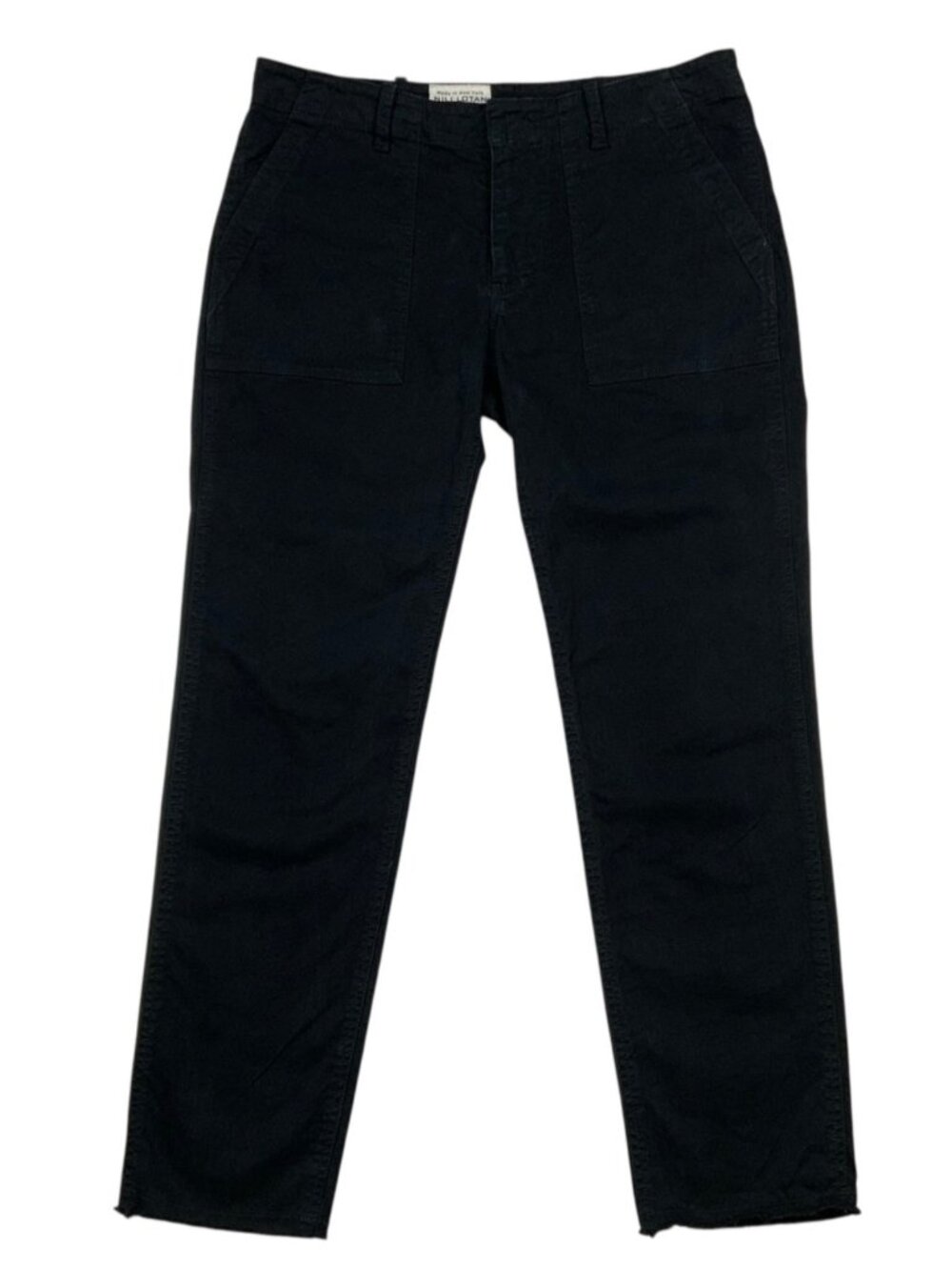 Nili Lotan Jenna Pant 6 Black Low Rise Slim Leg Cropped